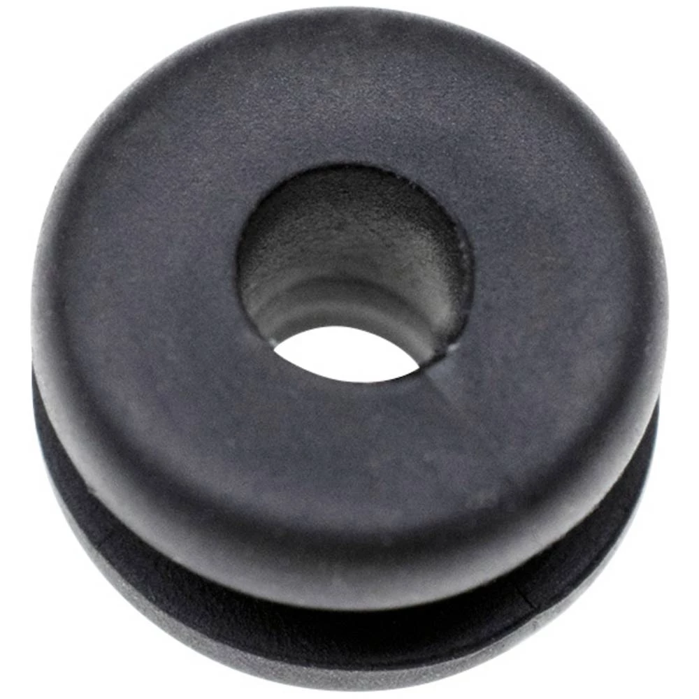 TRU COMPONENTS TC-10820704 kabelska uvodnica Stezaljka Ø (maks.) 4 mm Debljina ploče (maks.) 1 mm PVC crna 1000 St. slika