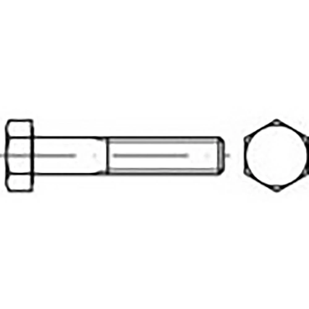 TOOLCRAFT  TO-6861642 vijci s šesterokutnom glavom  M36 80 mm vanjski šesterokutni DIN 960   čelik  1 St. slika