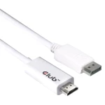 club3D DisplayPort / HDMI Priključni kabel [1x Muški konektor DisplayPort - 1x Muški konektor HDMI] 3 m Bijela