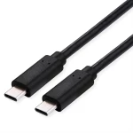 Roline USB-C kabel USB-C® utikač 2.00 m crna pozlaćeni kontakti 11029083