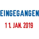 Trodat 4850L1 žig teksta plava boja, crvena 23 x 12 mm (š x v)