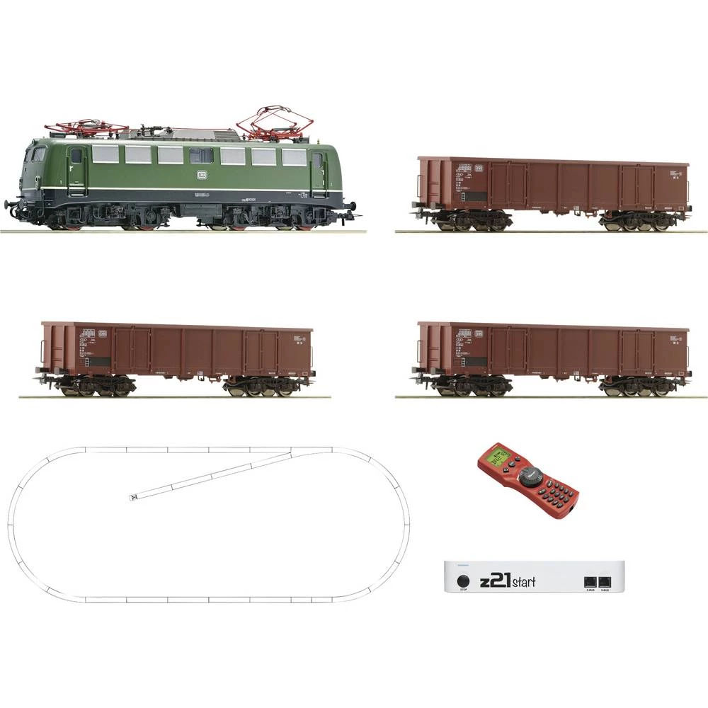 Roco 51330 z21 start digitalni set: električna lokomotiva klase 140 s teretnim vlakom DB slika