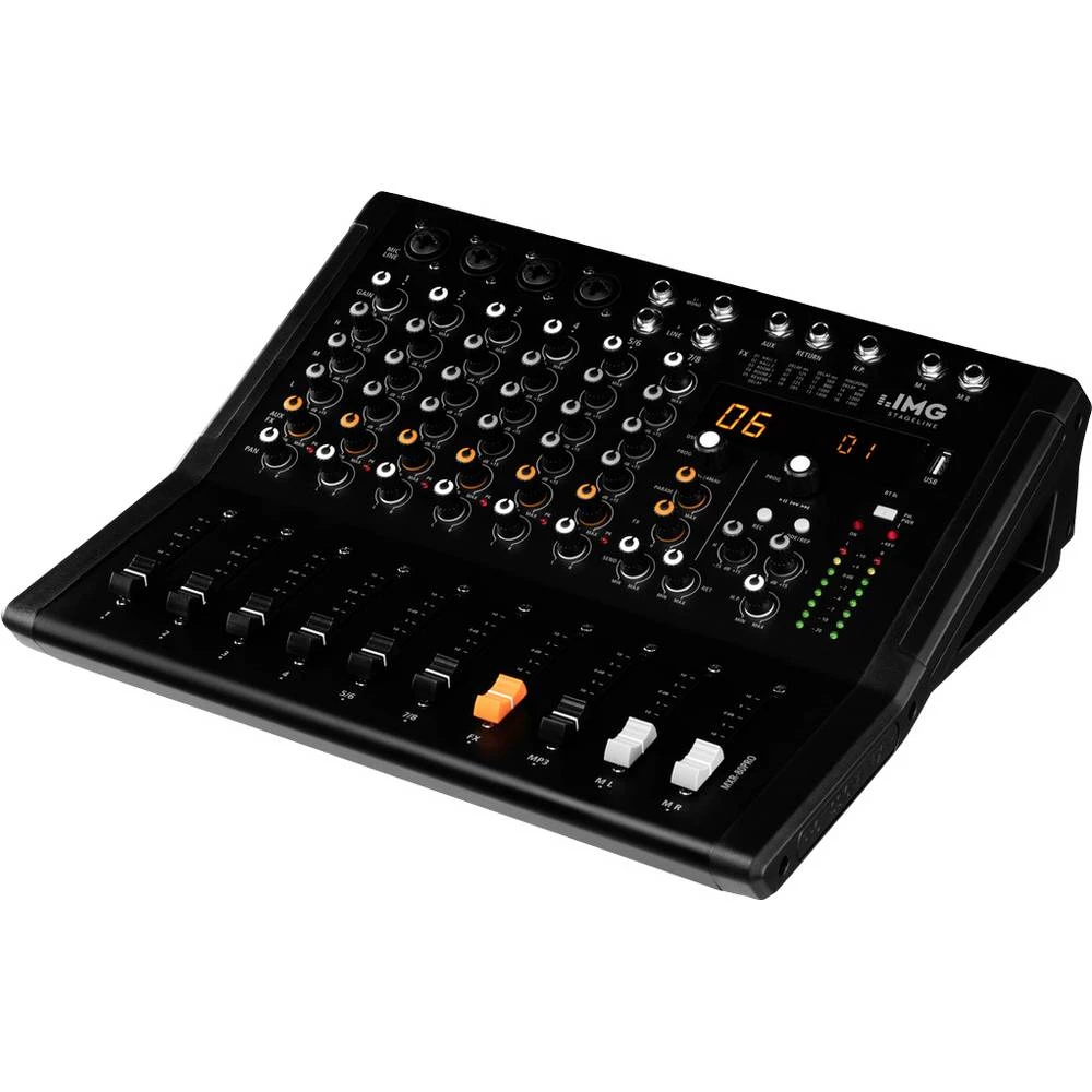 IMG StageLine MXR-80PRO konzolni miks pulta Broj kanala:8 Bluetooth, USB priključak slika