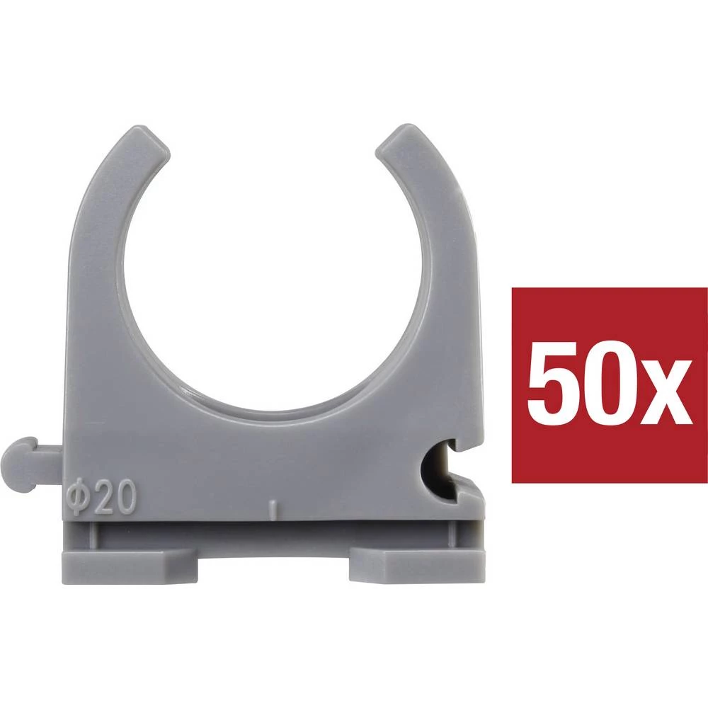 Basetech BT-2226842 brza obujmica EN20 20 mm siva 50 St. slika