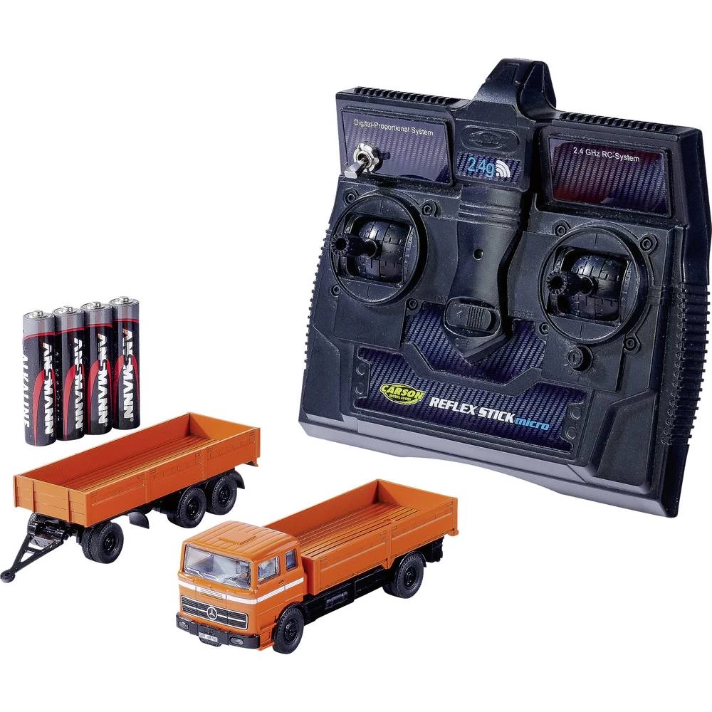 Carson Modellsport 500504159 MB 1620 Plane mit Anhänger 1:87 RC model automobila električni kamion uklj. baterija, punja slika