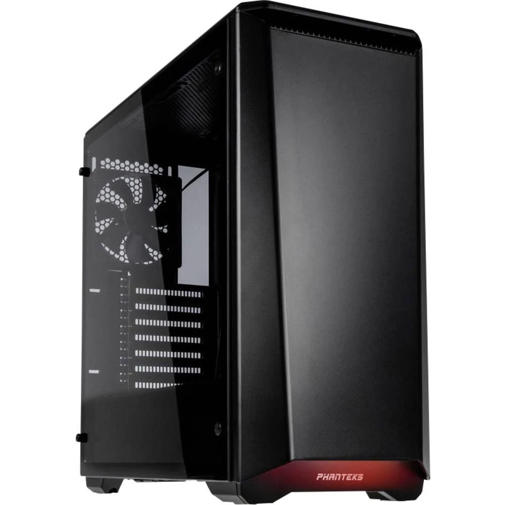 Midi-Tower Kućište za računala Phanteks P400S Crna 2 predinstalirana ventilatora, Prikladno za AIO hlađenje vodom, Izolirano, Bo slika