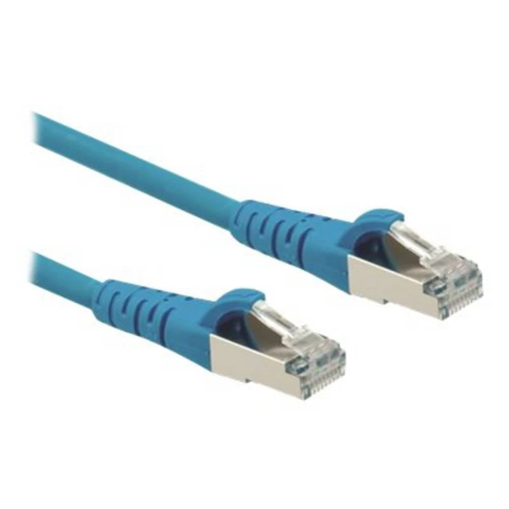 Roline 21.15.2849 RJ45 mrežni kabel, Patch kabel cat 6a S/FTP 20.00 m plava boja, crvena dvostruko zaštićen, bez halogen slika