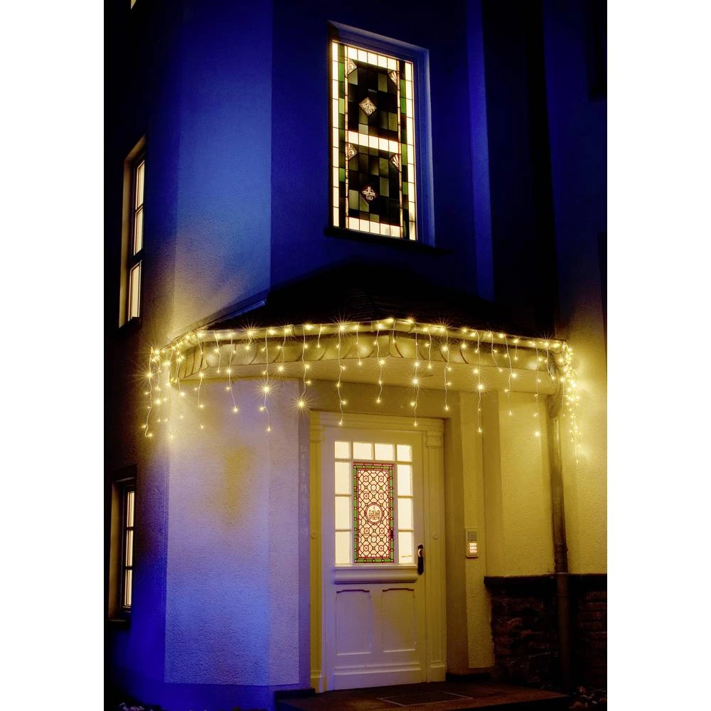 Konstsmide svjetlosna zavjesa u obliku ledene kiše vani 24 v Energetska učinkovitost 202 slika