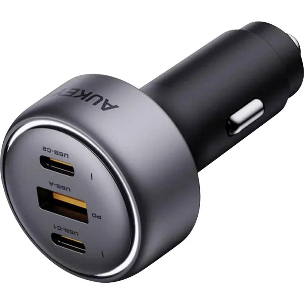 Aukey Pathfinder 66W USB punjač 66 W 2x USB-C®, 1x USB-A Power Delivery, PPS osobno vozilo, teretno vozilo brzi punjač slika