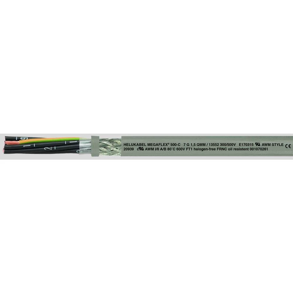 Helukabel MEGAFLEX® 500 kontrolni vod 5 G 0.50 mm² siva 13505-1000 1000 m slika