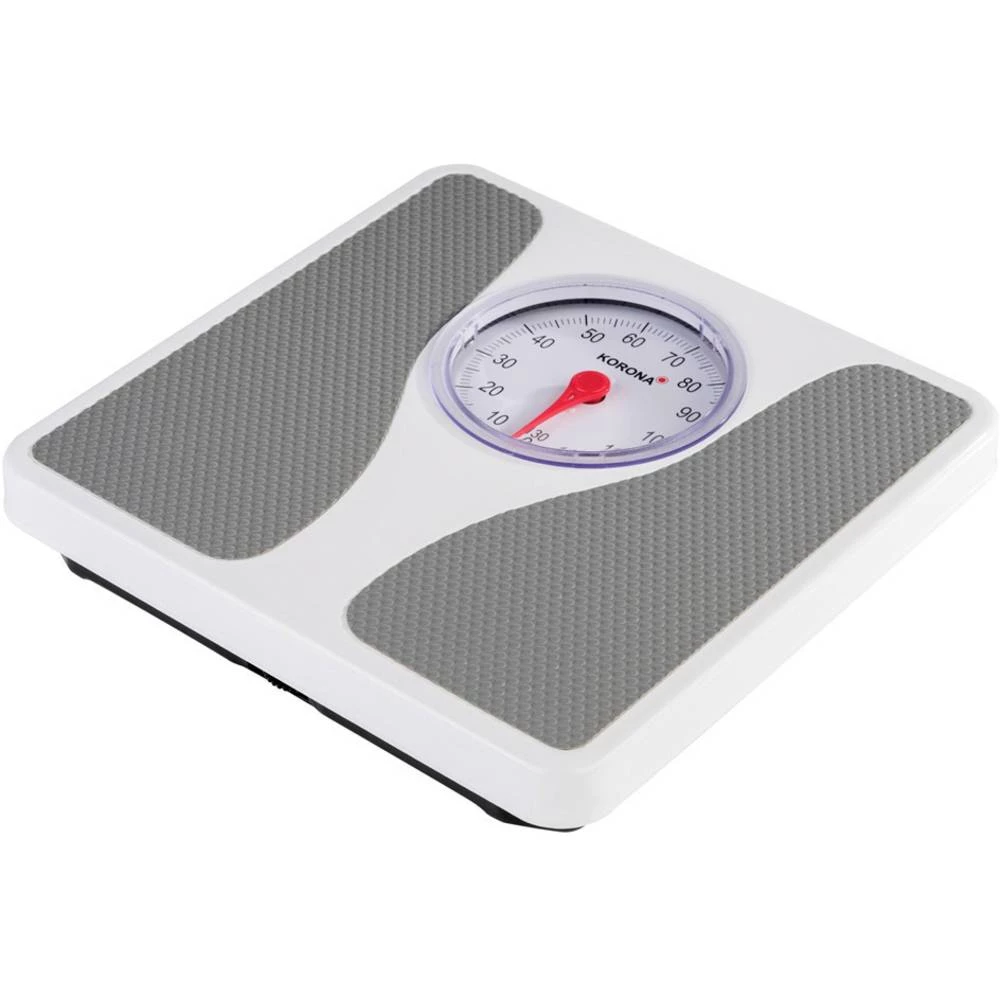 Korona Louis Analogna osobna vaga Opseg mjerenja (kg)=130 kg Bijela, Siva slika