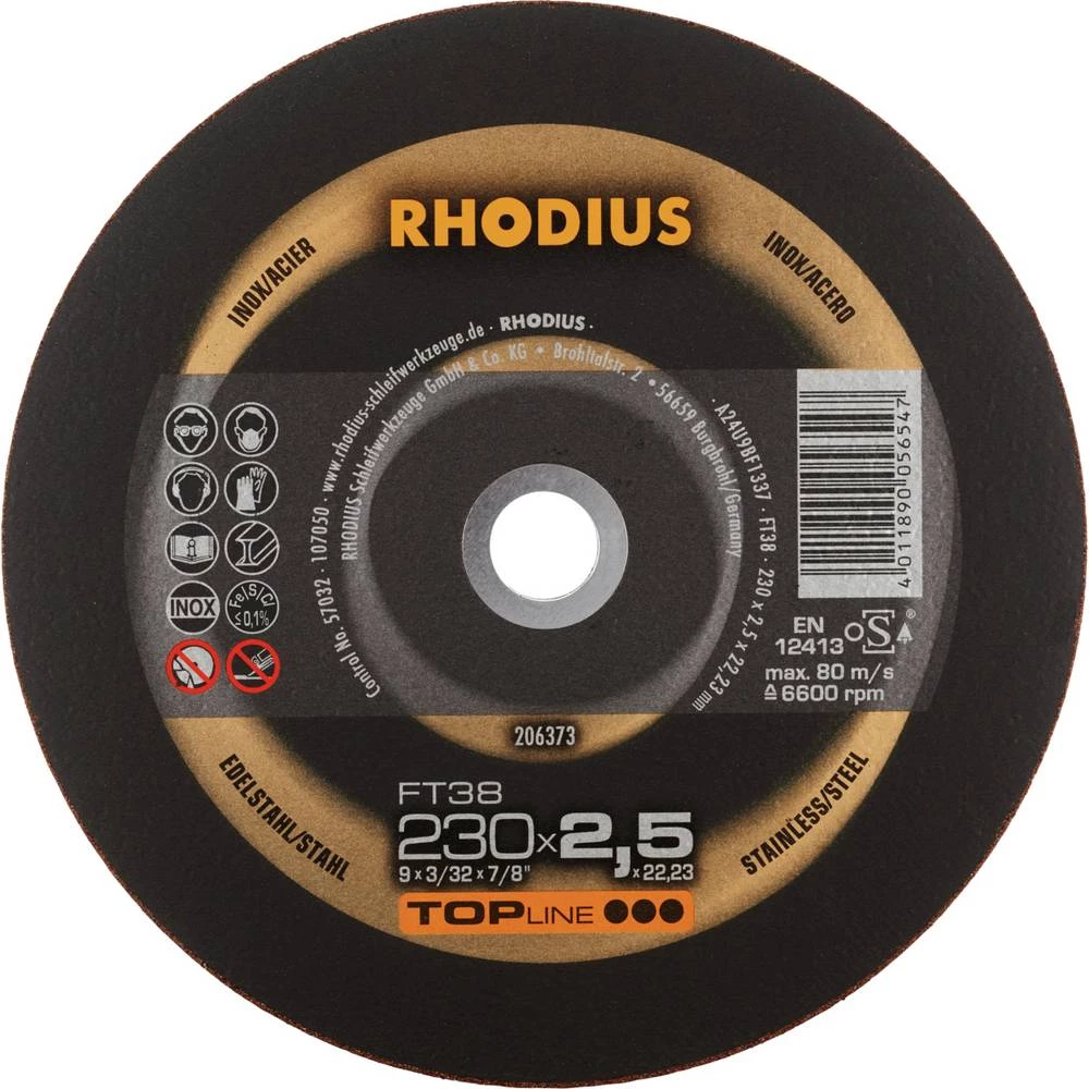 Rhodius FT38 206373 set reznih ploča 25 kom. nehrđajući čelik, čelik slika