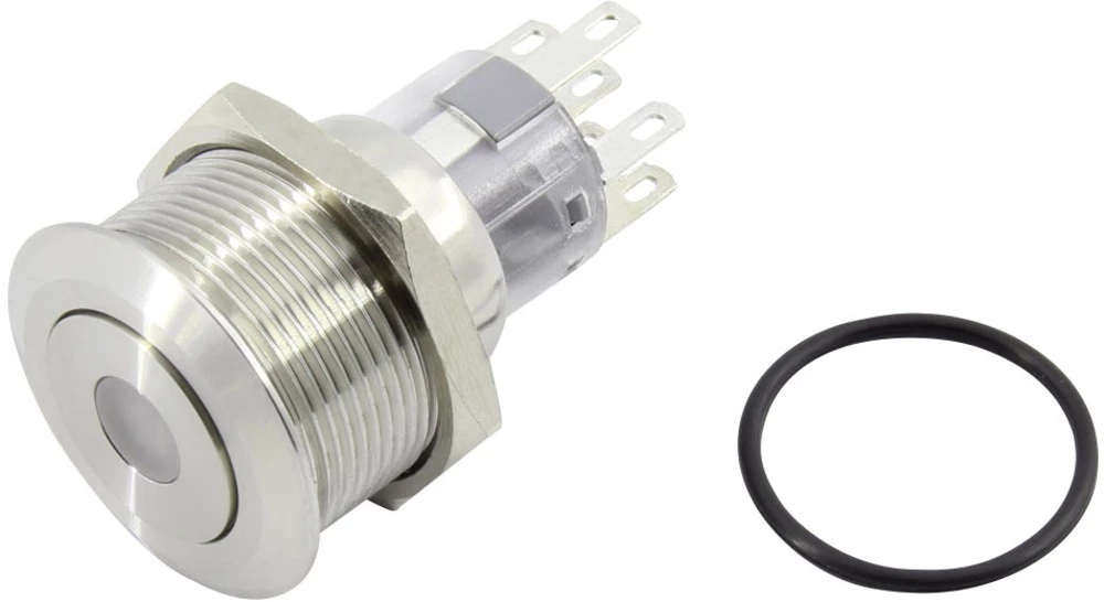 TRU COMPONENTS TC-GQ22-A-22D/G/12V/S203 tipkalo 250 V 5 A 2 x OFF/(ON) IP65 vraća se u izvorni položaj 1 ST slika