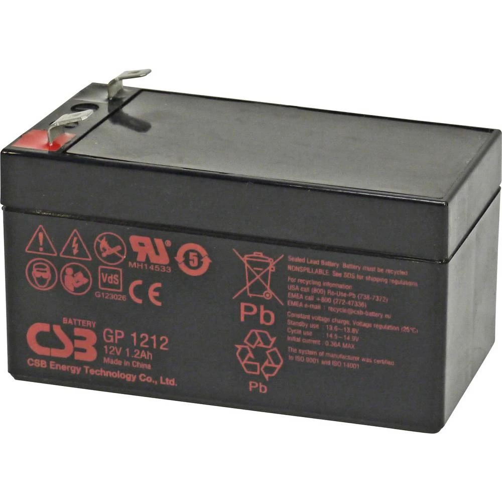 CSB Battery GP1212 olovni akumulator olovno-koprenasti 1.2 Ah 12 V 1 kom. slika
