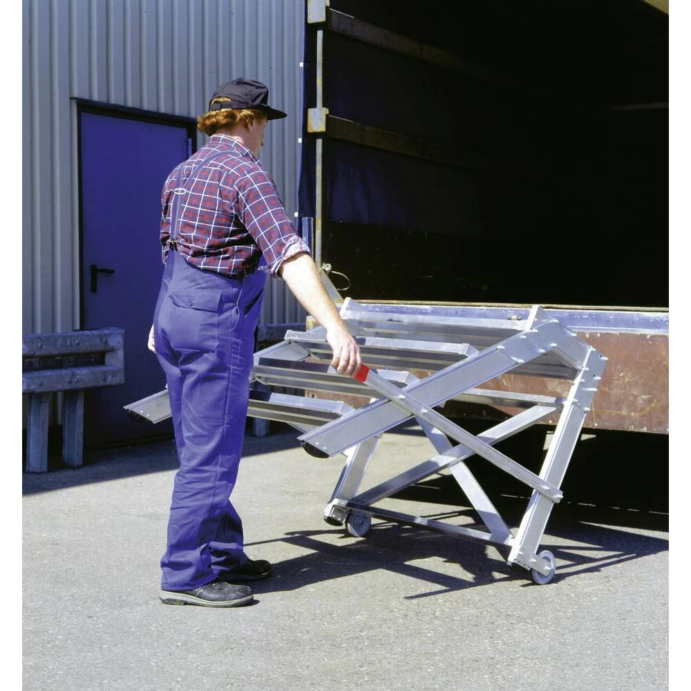 MUNK Günzburger Steigtechnik 50437 aluminij stepenice mobilna Radna visina (maks.): 3 m srebrna 55 kg slika