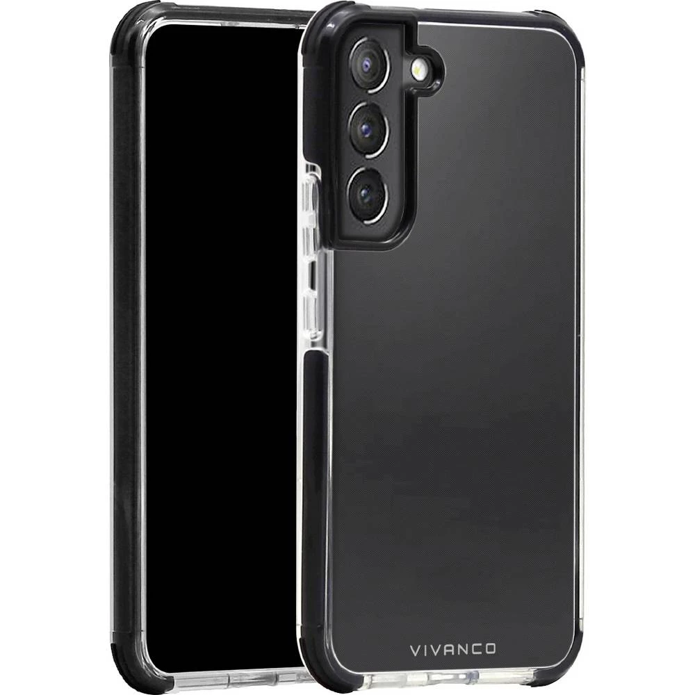 Vivanco Rock Solid stražnji poklopac za mobilni telefon Samsung Galaxy S22 crna, prozirna slika