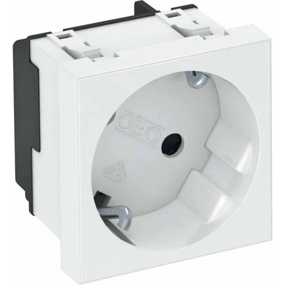 OBO Bettermann 6120072 Kabelske kanalice OBO Vertr utičnica 33 stupnja 1-smjerni zaštitni kontakt STD Bijela slika