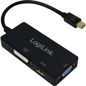 Adapter [1x Muški konektor Mini DisplayPort - 1x Ženski konektor DVI, 24 + 1 pol, Ženski konektor HDMI, Ženski konektor VGA] Crn slika
