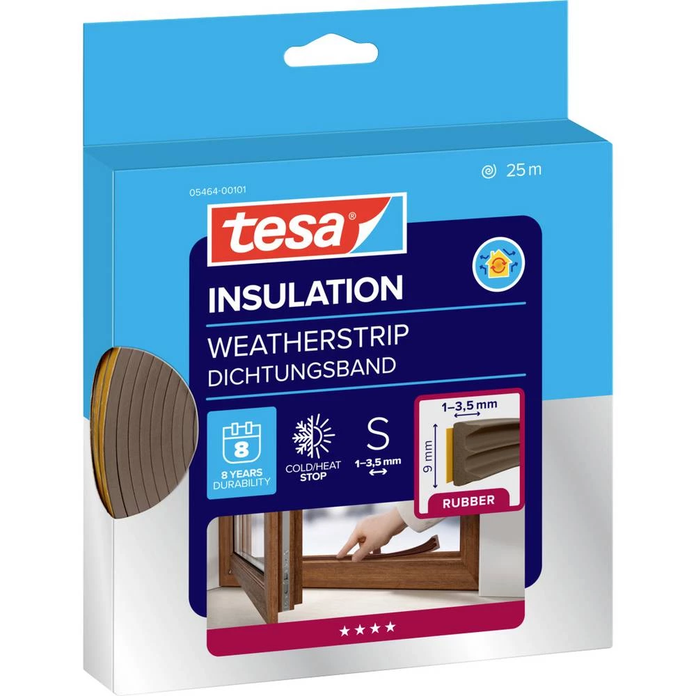 tesa E-Profil 05464-00101-02 brtvena traka tesamoll® smeđa boja (D x Š) 25 m x 9 mm 25 m slika