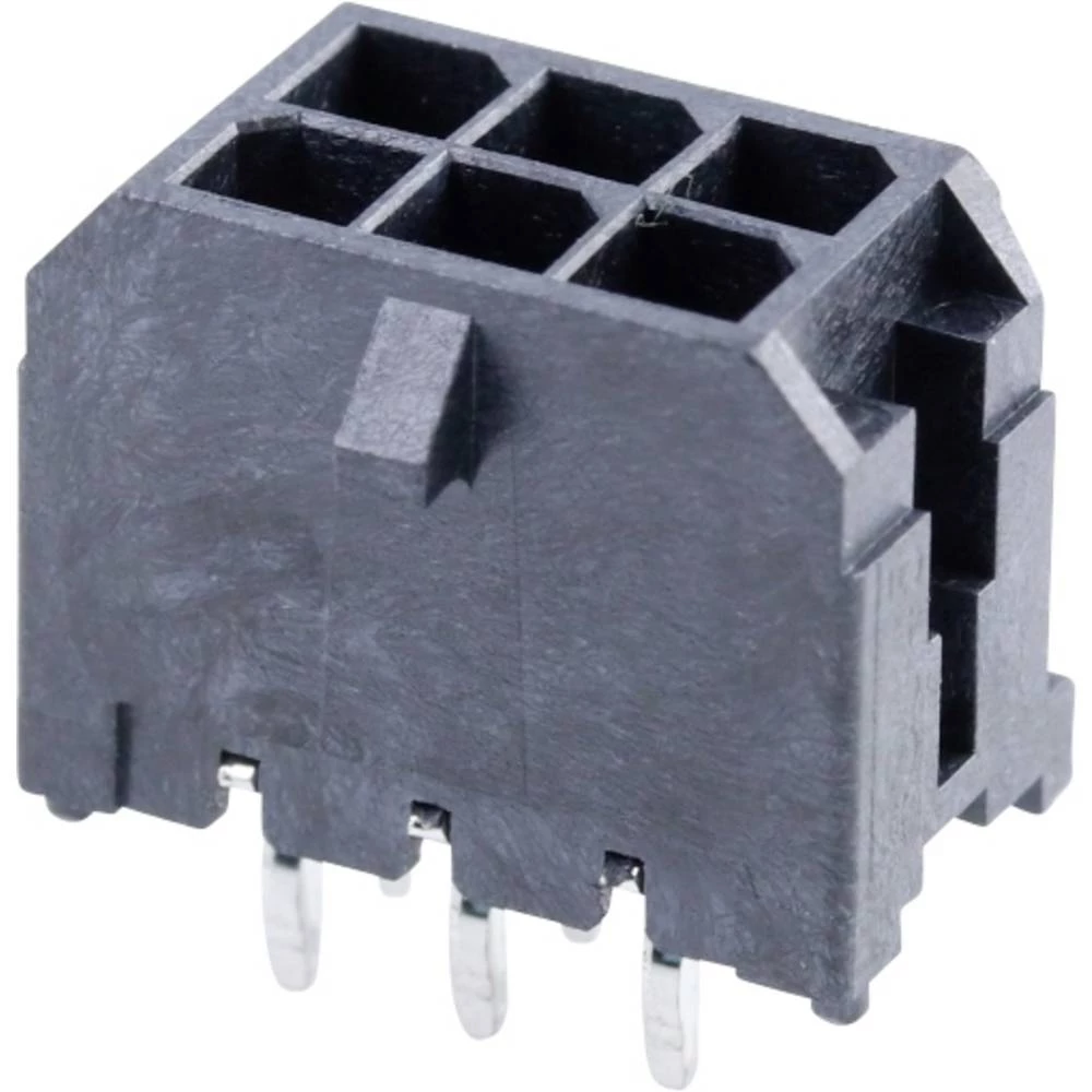 Molex 430450614 Micro-Fit 3.0 Vertical Header, 3.00mm Pitch, Dual Row, 6 Circuits, with PCB Polarizing Peg, Gold, Glow-Wi slika