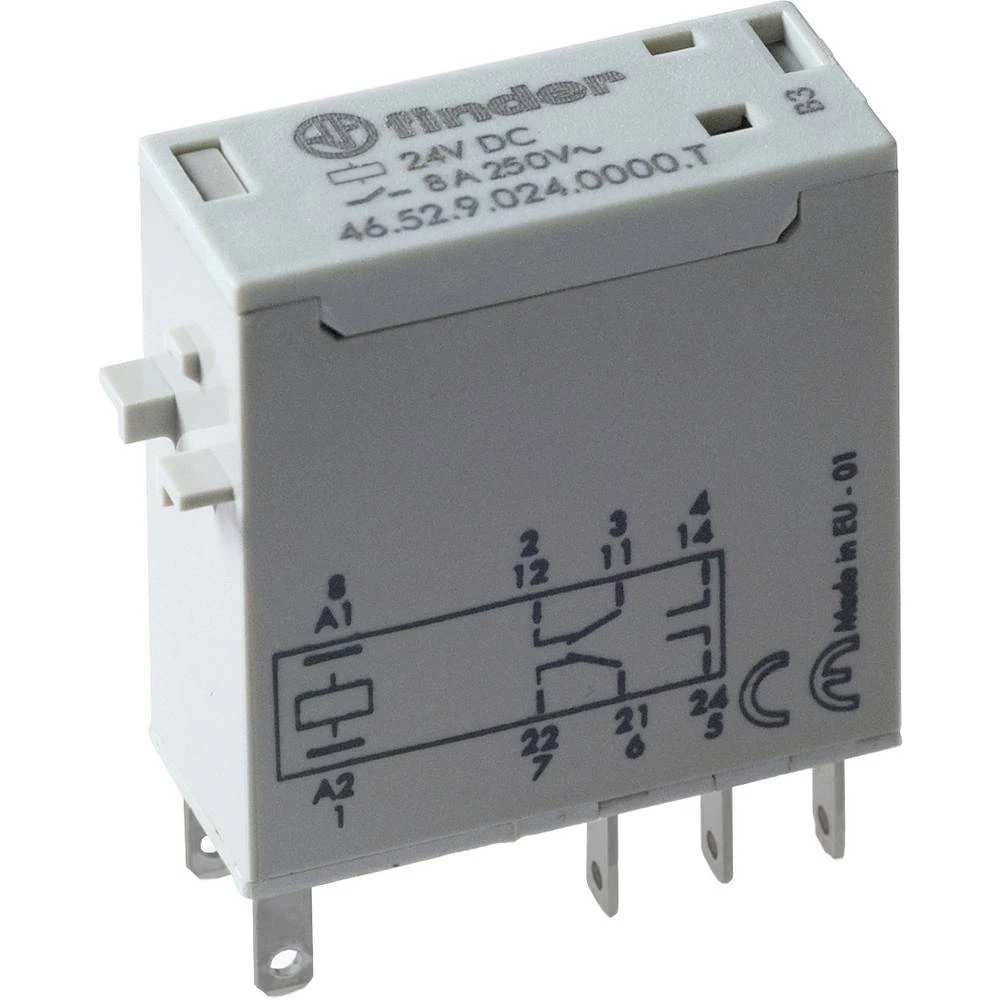 Finder 46.52.9.024.5000.T relej  Prebacivanje struje (maks.): 8 A 2 prebacivanje  10 St. slika