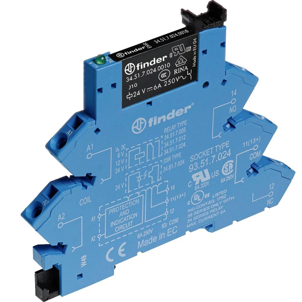 Finder 38.61.7.048.0050 spojni relej 48 V/DC 6 A 1 prebacivanje  10 St. slika