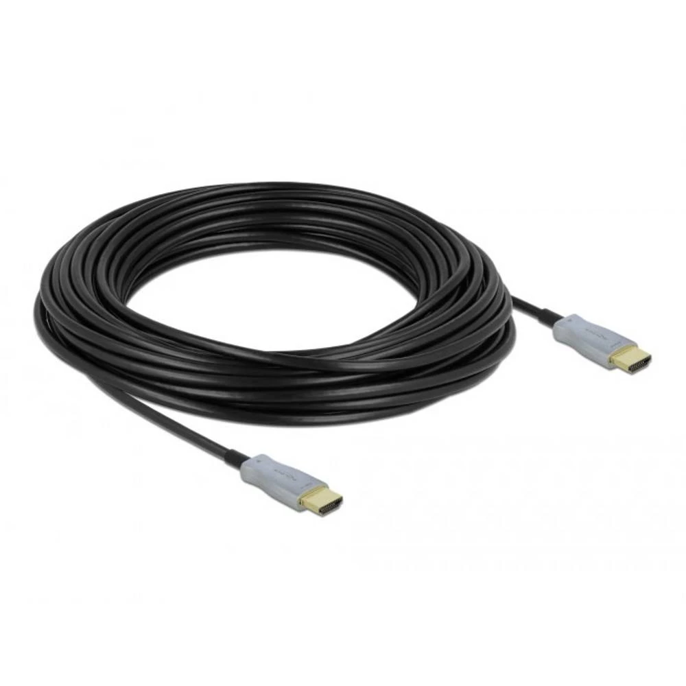 Delock HDMI priključni kabel HDMI A utikač 15 m crna 85012 4K UHD, pozlaćeni kontakti HDMI kabel slika