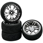 Reely 1:10 cestovni model, sportski automobil  kompletni kotači Devil 6M krom-crna, srebrna 4 St.