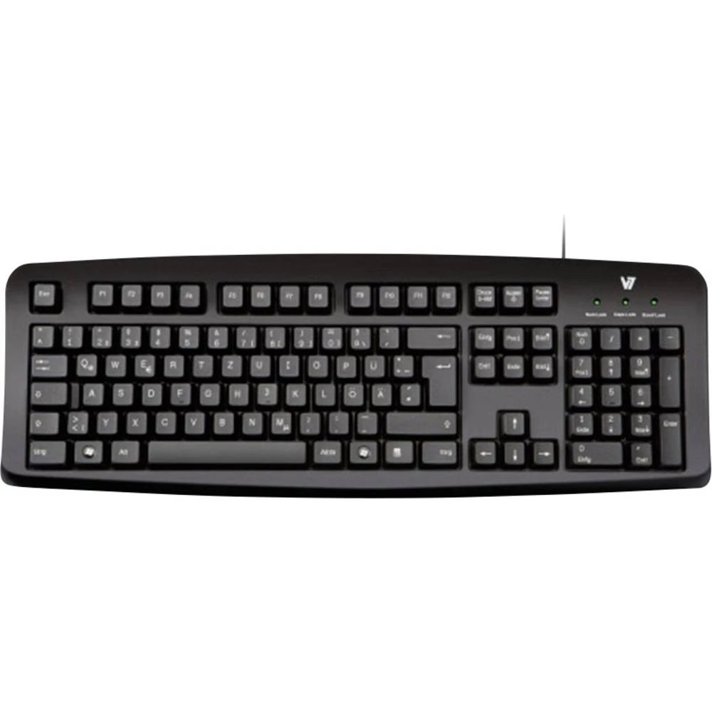 USB tipkovnica V7 Videoseven Standard Crna slika