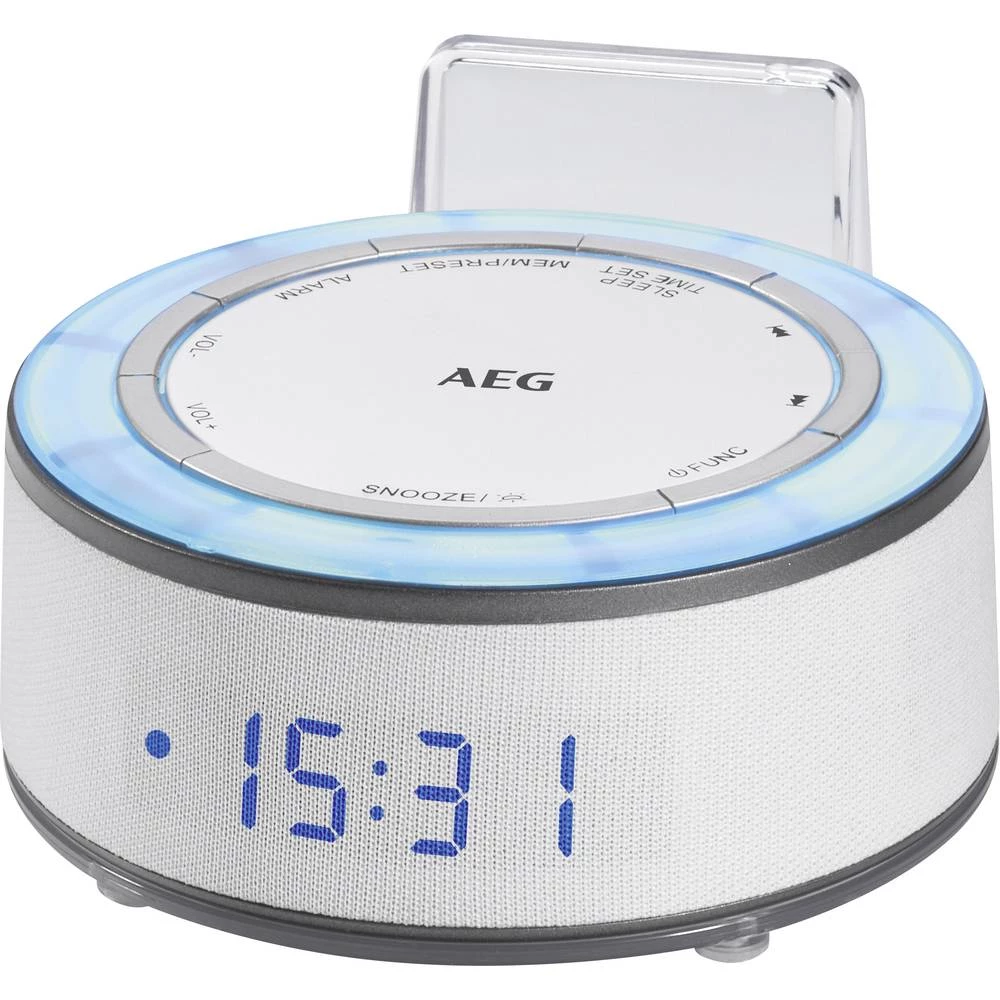 UKW Radio budilica AEG MRC 4151 AUX, UKW Bijela slika