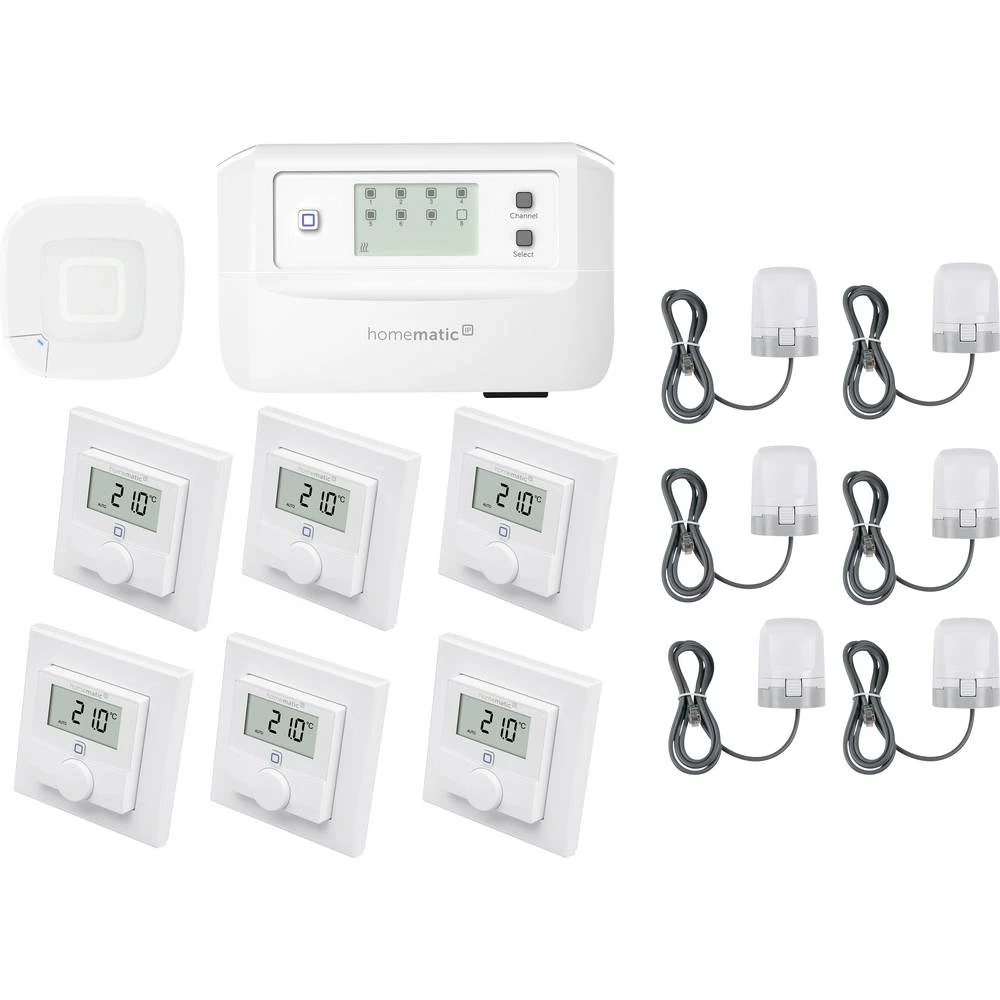 Homematic IP početni komplet podnog grijanja HmIP-HAP2+HmIP-FALMOT-C8+HmIP-WTH-1+HmIP-VDMOT slika