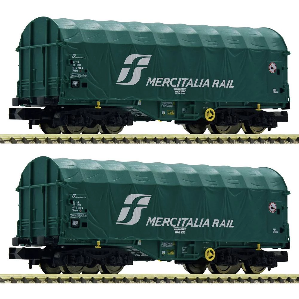 Fleischmann 837928 2 kom. Set: klizni karavan s ceradom, FS slika