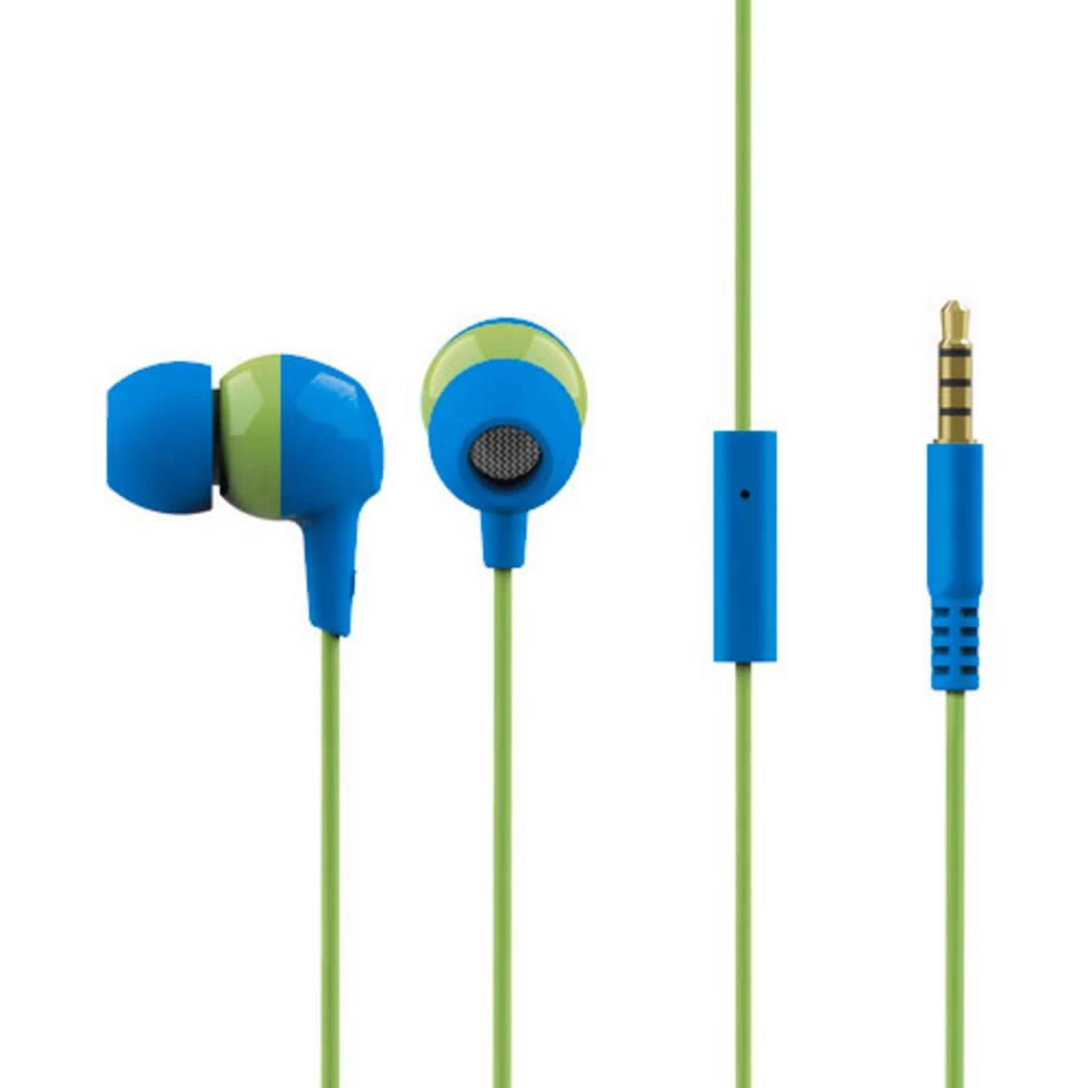 in ear slušalice Trust Buddi Kids u ušima plava boja slika