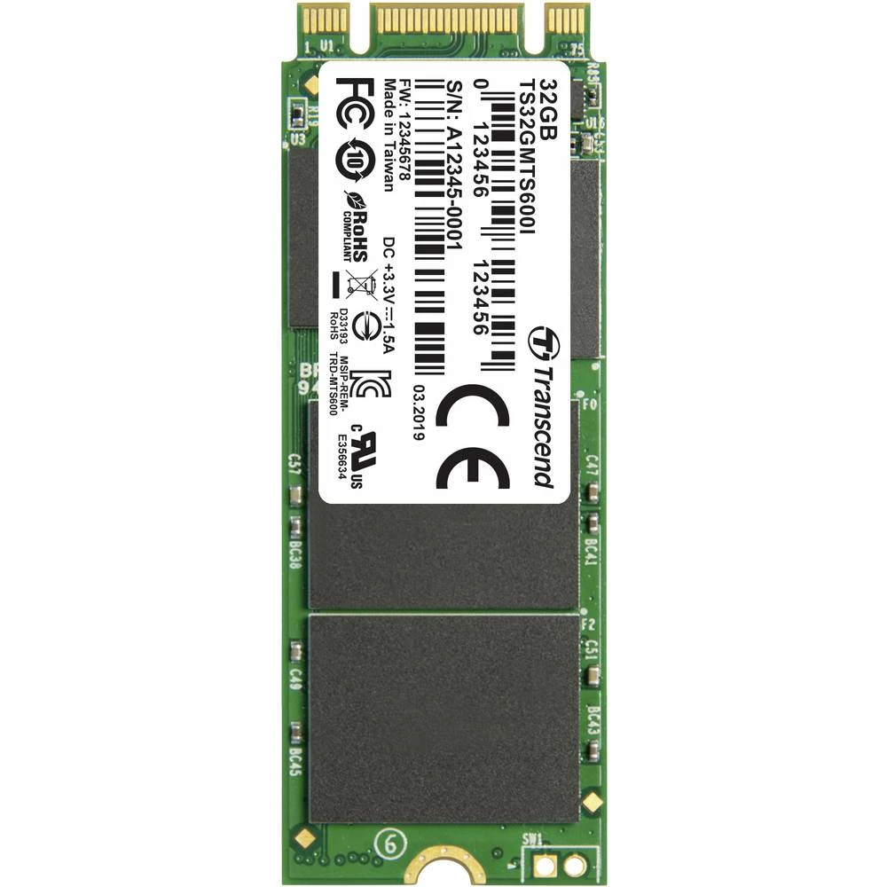 Transcend MTS600I 32 GB unutarnji M.2 SATA SSD 2260 SATA 6 Gb/s maloprodaja TS32GMTS600I slika