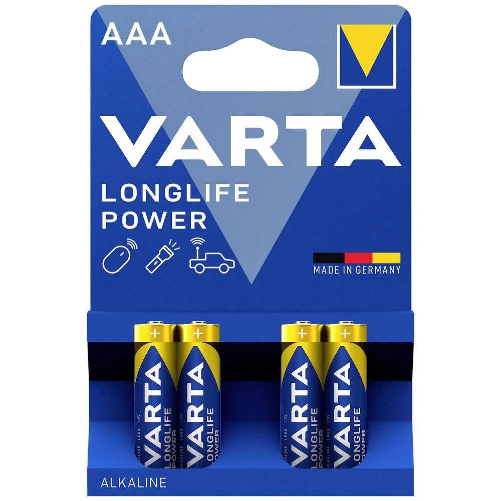 Varta LONGLIFE Power AAA Bli 4 micro (AAA) baterija alkalno-manganov 1.26 Ah 1.5 V 4 St.