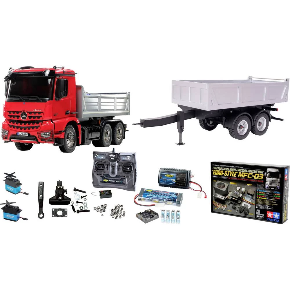 Tamiya 331056361 Mercedes Benz Arocs 3348 1:14 električni  RC model kamiona uštedni komplet ekskluzivni set slika