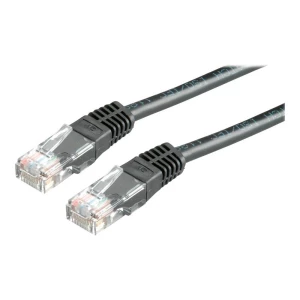 Value 21.99.1575 RJ45 mrežni kabel, Patch kabel cat 6 U/UTP 7.00 m crna nezaštićen 1 St. slika