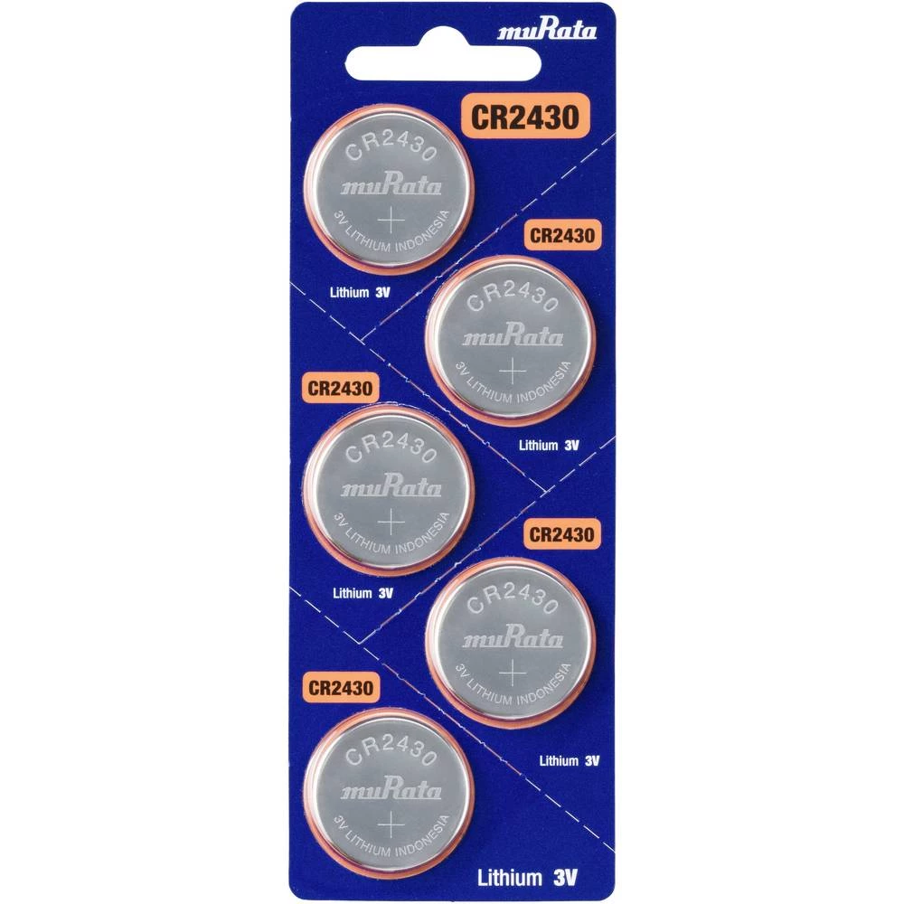 Murata CR2430-BEABAE gumbasta baterija cr 2430 litijev 300 mAh 3 V 5 St. slika