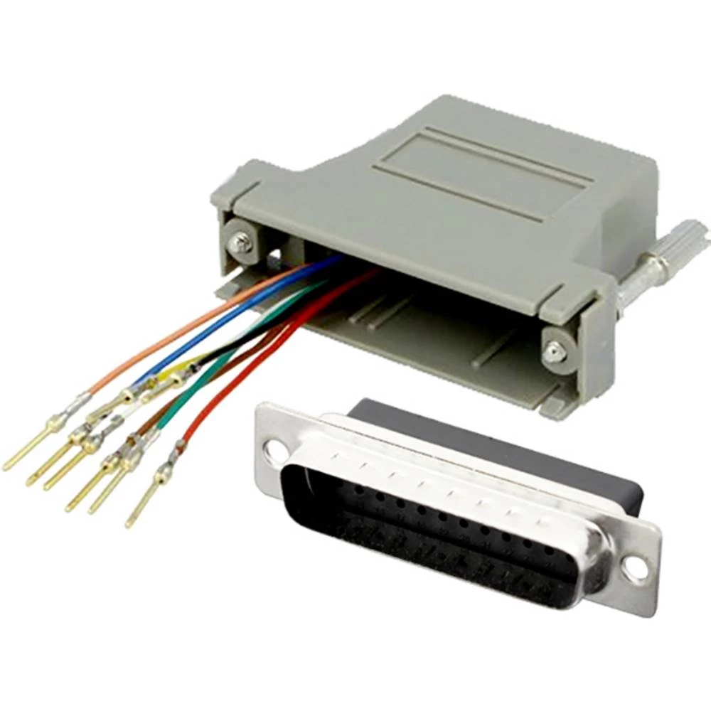 encitech DA25-PMJ8-K-LG-RC D-Sub adapter 25-polni muški konektor D-Sub - RJ45-ženski konektor 8p8c 1 St. slika