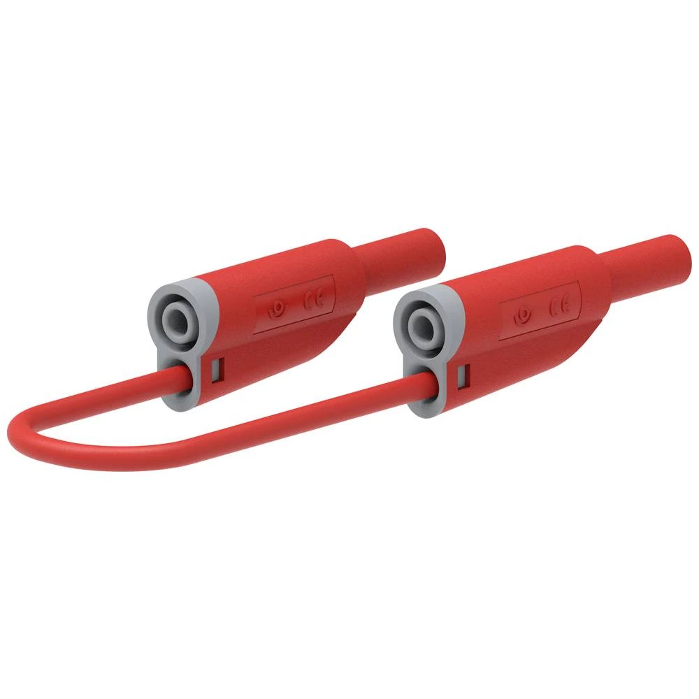 Electro PJP 2610-IEC-CD1-50R mjerni kabel [lamelni muški konektor 4 mm - lamelni muški konektor 4 mm] 50 cm crvena 1 St. slika