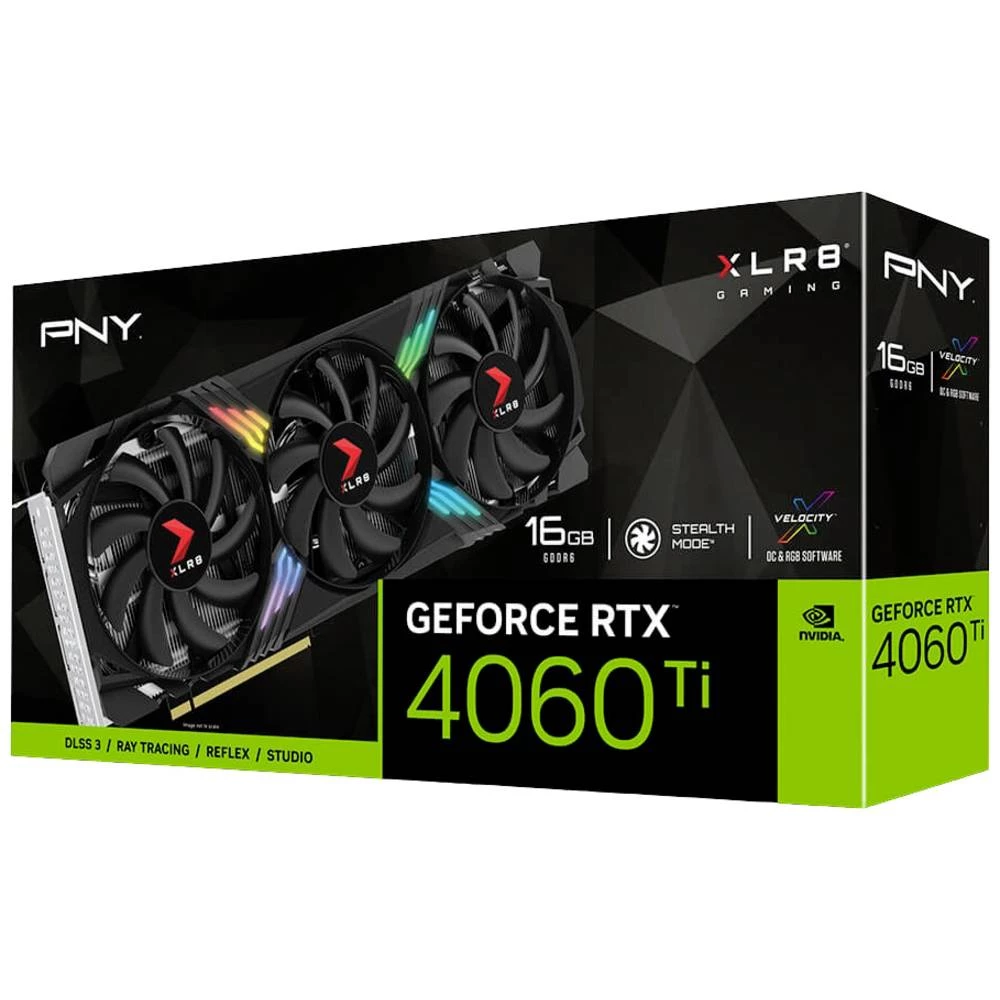 PNY grafička kartica Nvidia GeForce RTX 4060 Ti 16 GB GDDR6-RAM PCIe x16 PCIe 4.0 x16, HDMI™, DisplayPort slika