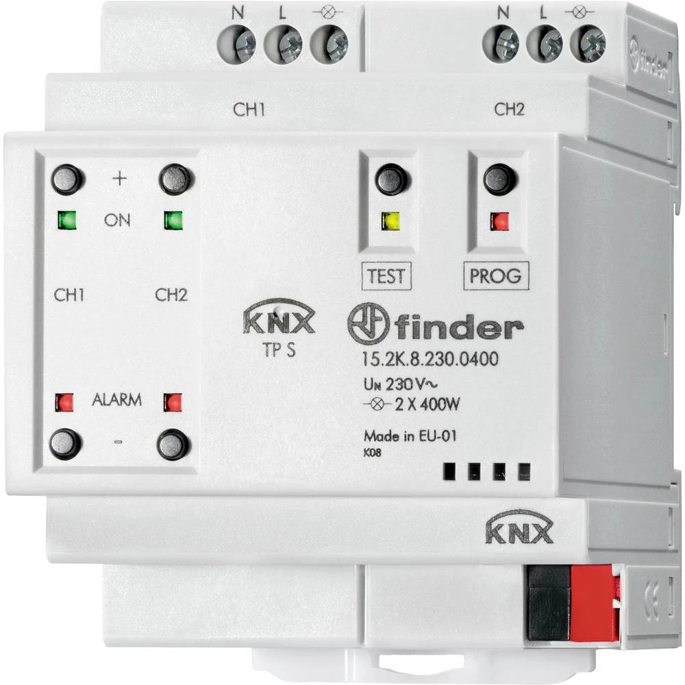 Finder KNX 15.2K.8.230.0400 univerzalni pogon zatamnjenja 2-kanalni 15.2K.8.2 slika