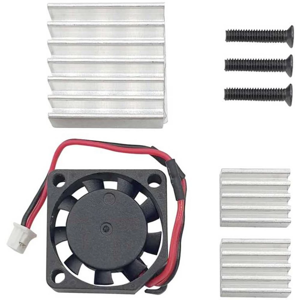 Radxa RDX-5A-Heatsink-Set set rashladnih tijela Pogodno za (komplet za razvoj): Radxa, Rock Pi crna slika