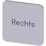 Siemens 3SU1900-0AF81-0AH0 ploča za natpise kvadratan (Š x V) 22 mm x 22 mm desno srebrna, crna 10 St.