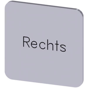 Siemens 3SU1900-0AF81-0AH0 ploča za natpise kvadratan (Š x V) 22 mm x 22 mm desno srebrna, crna 10 St. slika