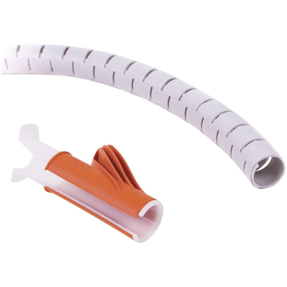 Dataflex cijev za kablove 20/3m uključ. pomagalo za uvlačenje bijela slika