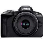 Canon Canon EOS R50 Kit schwarz + RF-S 18-45 I digitalni slr fotoaparat RF-S 18-45 mm crna 4K-video, nastavak za bljeska
