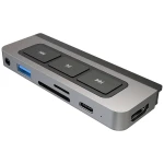 Targus HD449 1 ulaz USB-C™ (3.2 gen. 2) čvorište s više priključaka  siva, srebrna