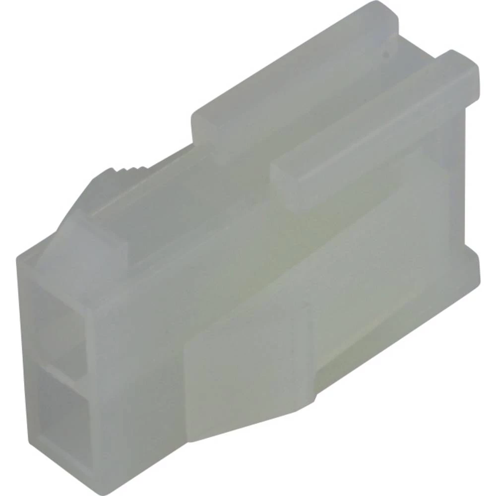 Molex 39012021 Mini-Fit Jr. Plug Housing, Dual Row, 2 Circuits, UL 94V-2, with Panel Mounting Ears, Natural slika