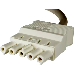 Adels-Contact 16625540 mrežni priključni kabel slobodan kraj - mrežni konektor Ukupan broj polova: 4 + PE bijela 4.00 m 10 St. slika
